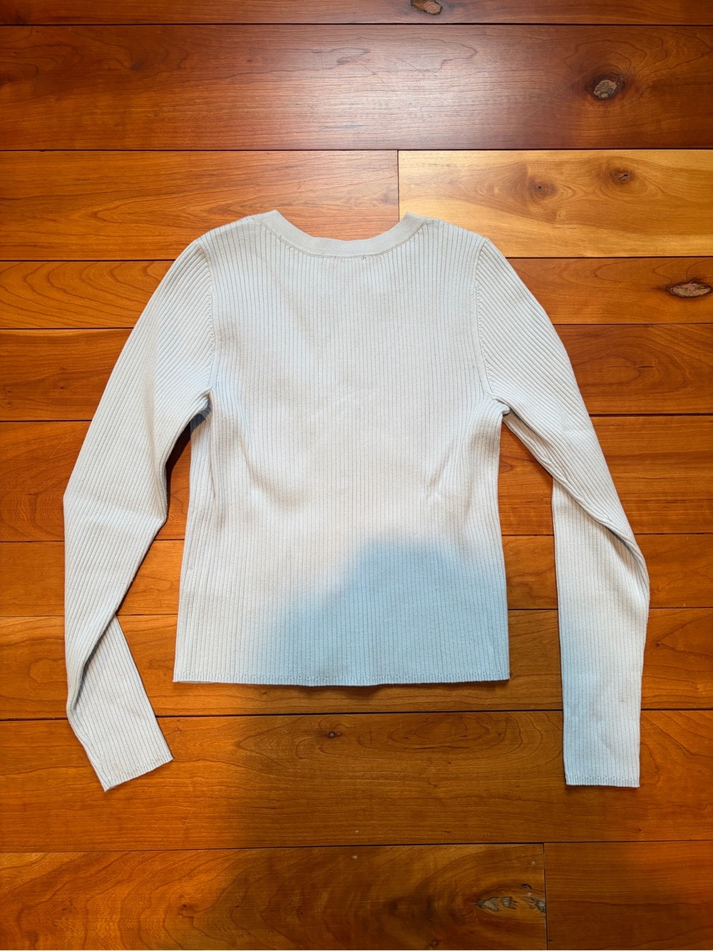 Lilla P Pale Blue Ribbed Button Cardigan - Picture 3 of 3